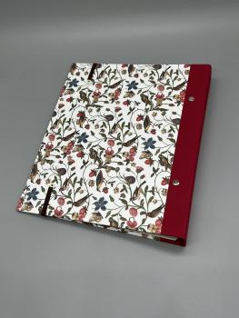 Ringbuch Planer A5 rot Blumen Tiere  Rückseite
